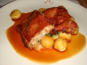 Costillas de cerdo al vino blanco